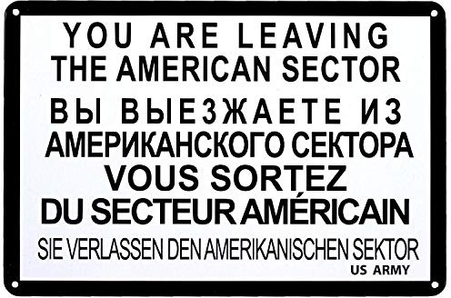 Blechschild You Are Leaving, 20x30 cm | Berlin Nostalgie | Wand Dekoration | Retro Vintage Schild