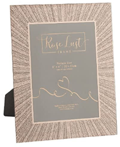 Snowflakeheaven Rose Gold glitter picture frame,picture display with streaks of sparkly glitter,totally beautiful for saving memories .Addition to any home .Photo size 8x6in