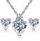N/K Ohrringe Halskette Diamant Herz Stil Elegante Frauen kristall schmuck Set kristall anhänger für Dame mädchen bequem und praktisch