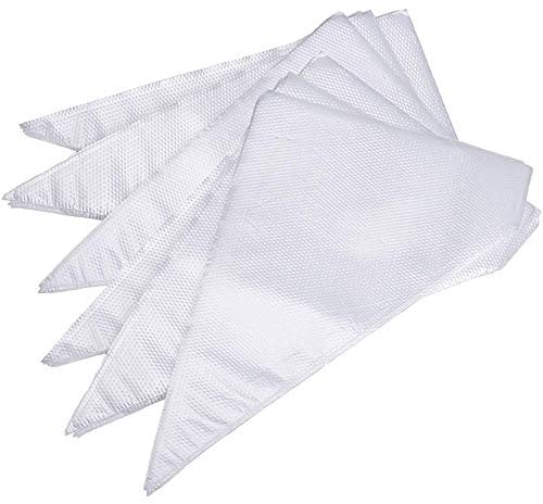 WWZJ 100Pcs Icing Piping Bags Disposable Pastry Bag for Cake Decorating Royal Frosting (34x24, White)