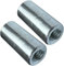 AERZETIX - C49627 - Set di 2 dadi manicotti di accoppiamento M6x20x10mm filettato - manicotto prolunga cilindrico tondo - in acciaio zincato