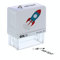 stempel-fabrik Kinderstempel Namensstempel/Personalisierter Adresstempel - Stempel für Kinder mit Motiv Rakete für Schüler/Schule und Kindergarten als Geschenk