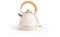 CREATE/KETTLE RETRO M/Elektrischer Wasserkocher Cremeweiß/Schnelles Aufkochen, Fassungsvermögen 1L, Abschaltautomatik, Anti-Kalk-Filter, Wasserstandsanzeige, Ø17.2cm, 2200W