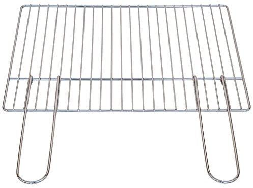 La zappa Grille de rechange pour barbecue Beton 67 x 40 cm chromée avec poignées barbecue ciment