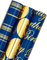 RUSPEPA Geschenkpapierrolle zum Geburtstag – Minirolle – 3 Rollen – 43,2 cm x 3,05 m pro Rolle – Blaues und goldenes Foliendesign für Party, Urlaub, Babyparty