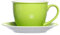 Ritzenhoff & Breker Doppio Milchkaffee Tasse mit Untertasse, 350 ml, Grün, Porzellan, Buntes Mix-und-Match-Geschirr