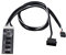 CY Cable USB 2.0 para placa base de 9 pines 10 pines USB 2.0 cabecera 1 a 4 hembra con cable divisor de extensión de alimentación IDE, conector HUB, adaptador de puerto multilier