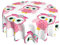 Wachstischdecke Rosa Eulen Glatt Wachstischdecke Pflegeleicht Tischdecke 152Cm Für Picknick Indoor Party