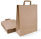 Inoverse 250 Stück Papiertragetaschen, Geschenktüten, 32+16x44 cm Papiertüten mit Henkel, Braun Kraftpapier Tüten, Papier Tragetasche, Papiertaschen, Papiertüten Klein