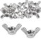GothicBride 25 Stück Flügelmutter M8, Edelstahl 304 Hand Schraub Flügelmuttern Schmetterlingsmutter DIN 315 Rostfreie Wing Nut, Standard Schmetterlingsmuttern für Flügelschraube