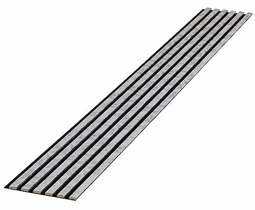 Wandverkleidung | Lamellenverkleidung | Akustikpaneel | Wandpaneele auf filz | Akustikfilz | Lamellenwand | Lamellen dekor | Silber | 275cm x 27cm |