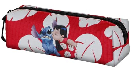 Disney Unisex Kinder 06356 Fan Quadrat Federmäppchen 2.2 Kiss, Rot, Einheitsgröße