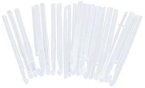 Crochet Hooks Mould, 20Pcs Crystal Resin Silicone Crochet Hook Mold Set DIY Crochet Knitting Sweaters Tools Making Silicone Craft Moulds for Yarn Crafts DIY Enthusiasts