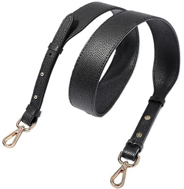 PTNKUIIY 106-110cm Verstellbarer Taschengurt Schultergurt Für Taschen, 3,8 cm breiter Universal Ersatz Schultergurt Umhängegurt Leder Tragegurt für Handtasche Schulterriemen Taschen Zubehör -Schwarz