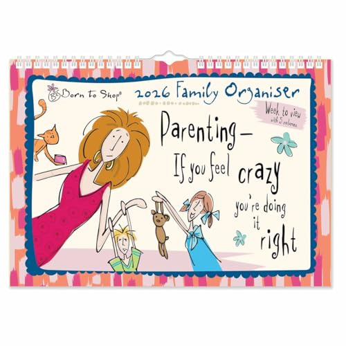 Born To Shop A4 Family Organiser 2026