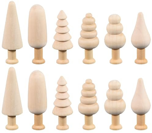 12 Pièces Marionnettes En Bois Non Peint, Figurines d'Arbre En Bois à Peindre, Diy Cônes En Bois Figurines, Cônes En Bois Figurines Non Peint, Diy, Non Peint, En Bois, Pour La Décoration, Pendentif