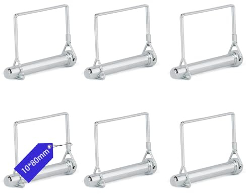 FIFIBANG 10x Klappsplint eckigem Bügel, 8mm*60mm Rohrklappsplinte Klappsplinte, Sicherungsstift mit Rastverschluss