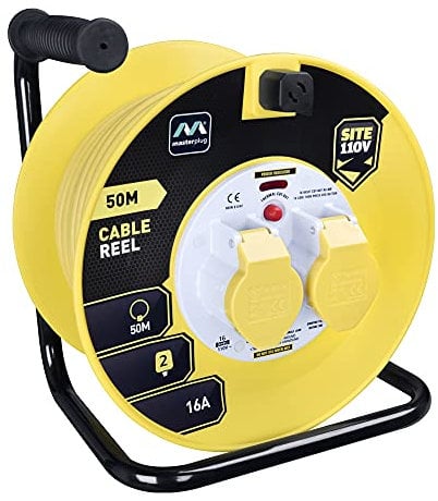 Masterplug 110 Volt Cable Reel 50m 16a yellow