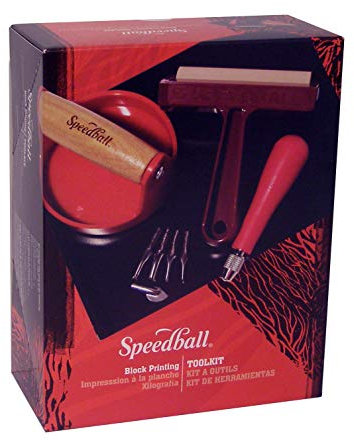 Speedball Block Printing Tool Kit, Craft Kit, For Art & Craft, Printing, Block Print, Printmaking, Artists, Beginner, Professional, Gift, Set