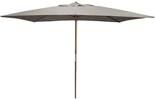 Parasol Bois 3x2 m - Couleur - Gris
