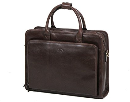 Katana 31044 Laptoptasche aus Rindsleder, Grau