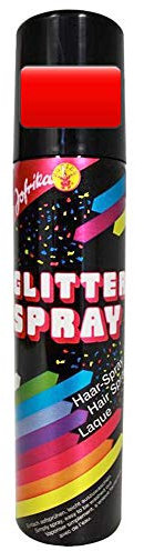 Glitter Color Haarspray - Farbspray zum temporären Haare Färben - Rot - Für Karneval oder Mottoparty in praktischer Spraydose