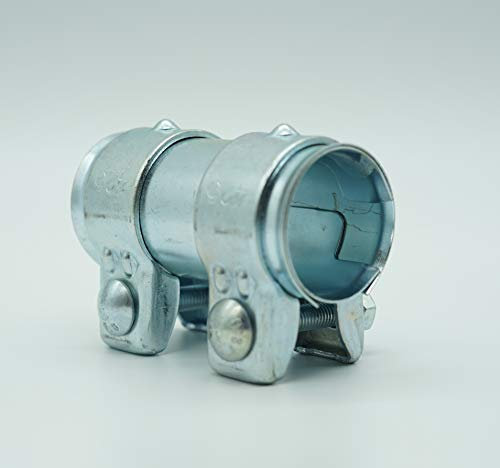 Cartec Rohrverbinder Doppelschelle Ø 40 x 90 mm, Doppelschellenzange, Clamp, Silber, Auto & Motorrad, 90 millimeters