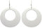 Bluebubble DISCO FEVER 56mm Large Round Hoop Earrings - 32 Colours Available (Retro White) with Gift Bag