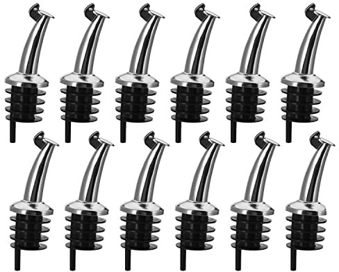 Westmark Spiritueux de Bec verseur pour Bouteilles de Gastro, Bouchon en Plastique/Laiton, sans Nickel, Classic, Noir/Argent, Laiton, Vert foncé, 12er Pack