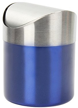 Kitchnexus Mini Tischmülleimer mit Deckel, 1.5L Edelstahl Abfalleimer für Zuhause Büro Waschtisch Autos - 16 x 12CM