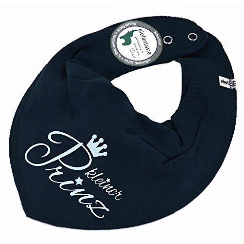 Elefantasie HALSTUCH mit Spruch kleiner Prinz für Baby oder Kind dunkelblau