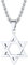 U7 Star of David Bat Necklace Pendant Chains for Men Boys Jewish Gifts Stainless Steel Megan Necklace
