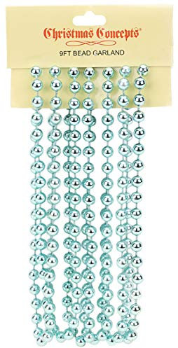 Christmas Concepts® 9ft Christmas Bead Chain - Christmas Bead Garlands - Decorations (Ice Blue)