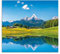 ARTland Spritzschutz Küchenrückwand aus Alu für Küche Herd Spüle 65x70 cm (BxH) mit Motiv Natur Landschaft See Bäume Berge Alpen Himmel Reflektion T9QB