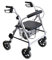 Trendmobil LR 56 oder LR 53 - Aluminium Rollator (6,7 kg) mit Korb, Stockhalterung, PU-Bereifung, Höhenverstellbaren Griffen, Gepolstertem Rückenbügel und Sitzfläche - Silber