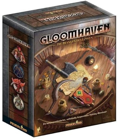 Feuerland FEU63577 - Gloomhaven - Die Pranken des Löwen, Brettspiel, 1-4 Spieler, ab 14 Jahren (DE-Ausgabe)
