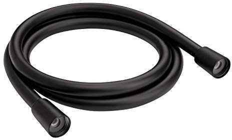 'aquaSu® Brauseschlauch Anto | 150 cm Länge | mit Verdrehschutz | knickfest | zugfest | Standard-Anschluss in 1/2 | mit 2 x Konus | schwarz | aus Kunststoff | Duschschlauch 1,5 m | 72253 7