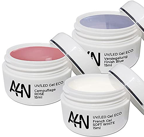 UV/LED Gelsets Nagelgel 3 x 15ml Nagelmodellage Babyboomer Gel Camouflage Gel (3er baby Boomer Set)