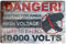 J.DXHYA Blechposter Metallschild Jurassic Park Film Hochspannung Warnwelt Raptor Wandschild Retro Vintage Schilder