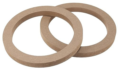 X AUTOHAUX 2 Pcs 6.5 Universal Wooden Car Speaker Subwoofer Spacer Rings
