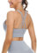 icyzone Damen Sport BH Starker Halt Gepolstert Training Bustier Top Fitness Yoga Bra (L, Grey)