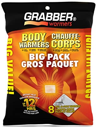 Grabber Warmers Adhesive Body Warmer | 8 Unit Value Pack, Tan