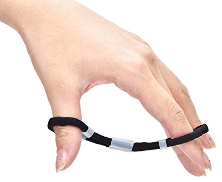 Tiro con Arco Finger Sling Recurve Bow Fingerling, Entrenador Ajustable Clicker Tabs Acolchado Extra cómodo para Accesorios de Tiro de Caza con Arco recurvo al Aire Libre(L Negro)