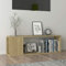 Tidyard Console TV de Rangement Armoire Basse Classique 2 Étagères Chêne Sonoma 100x24x32 cm Aggloméré