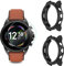 MWOOT Compatible with Fossil Gen 6 44mm Smartwatch Protector Set, 4Pcs Tempered Glass Screen Protector and 2Pcs Case Cover for Watch Protection, Scratch Resistant Protective Accessories Kits