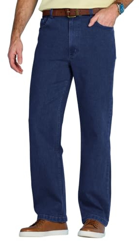 Chums Men's Denim Jeans in Stretch Fabric | Side Elasticated Waistband for Comfort, Stonewash Finish, Classic Styling
