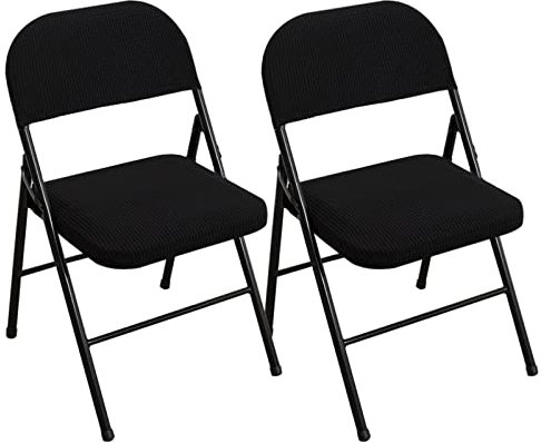 Leomix Waschbare Esszimmerstühle Abdeckungen, Stretch Samt Klappstuhl Slipcovers, für Empfang Büro Party Bankett Zuhause, für Esszimmer Bankett Home Decor,E,2pack