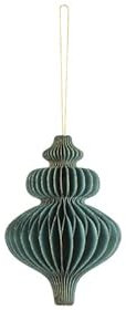 PartyDeco Christbaumkugel Papier Honeycomb Eiszapfen Grüne Dekoration für Weihnachtsbaum Weihnachtsanhänger Maße ca. 10 x 15 cm.