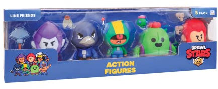 P.M.I. Trading | Brawl Stars 5 Actionfiguren Fensterbox | Season 1 | beweglich | Actionfiguren Gaming | komplettes Set der Season 1 | 11 cm | mit Zubehör | Ab 3+ Jahren | Deutsch