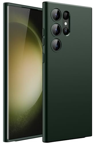 JETech Dünn Hülle für Samsung Galaxy S23 Ultra 5G 6,8 Zoll, Weiches TPU Dünne Schutzhülle Handyhülle mit Matt Oberfläche, Stoßfest (Nachtgrün)